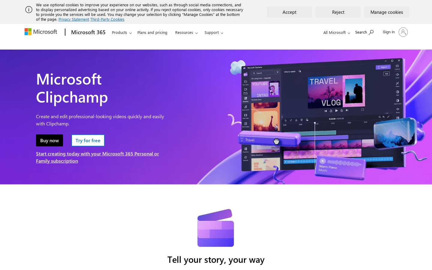 Microsoft Clipchamp